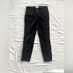 Anthropologie Velvet Black Trousers